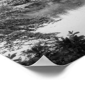 Schwarzweiß, cool, einzigartig Natur und See Poster (Ecke)