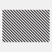 Schwarzweiß, cool gestreift geschenkpapier set (Vorderseite 3)