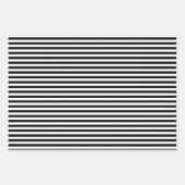 Schwarzweiß, cool gestreift geschenkpapier set (Vorderseite 2)