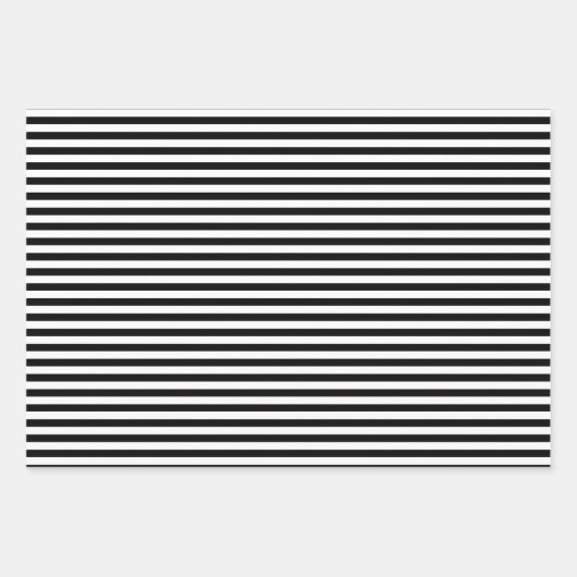 Schwarzweiß, cool gestreift geschenkpapier set (Vorderseite 2)