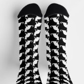 Schwarzweiß-Crew-Socken mit niedlichem Katzendesig Socken (Oben)