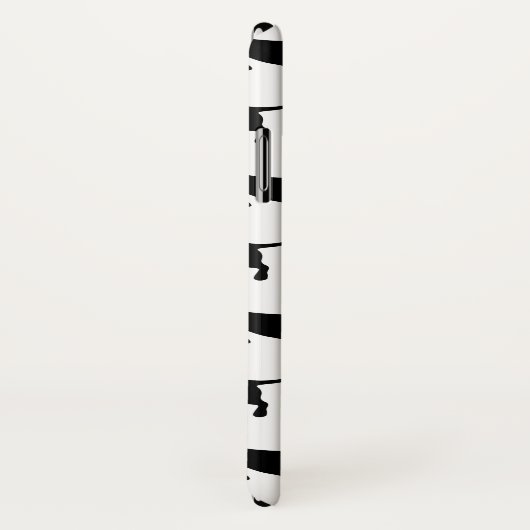 Schwarzweiss-Dackel-individueller Name Case-Mate iPhone Hülle (Hinten/Rechts)