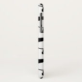 Schwarzweiss-Dackel-individueller Name Case-Mate iPhone Hülle (Hinten/Links)