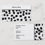 Schwarzweiss-Dalmatiner-Druck-Muster Visitenkarte (Vorne/Hinten)