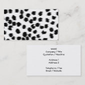 Schwarzweiss-Dalmatiner-Druck-Muster Visitenkarte (Vorne/Hinten)