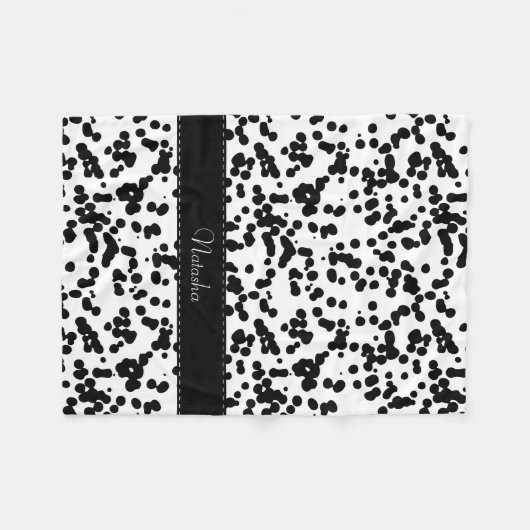 Schwarzweiss-Dalmatiner-Stellen Fleecedecke (Vorderseite (Horizontal))
