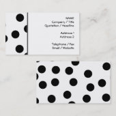 Schwarzweiss-Dalmatiner-Stellen-Muster Visitenkarte (Vorne/Hinten)