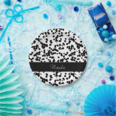 Schwarzweiss-Dalmatiner-Stellen Pappteller (Party)