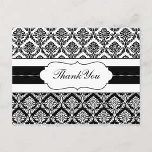 "Schwarzweiß"-Damaskus Dankeschön-Karten Postkarte