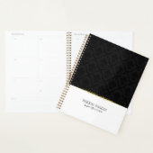 Schwarzweiß-Damaskus Gold-Akzent-Notebook Planer (Anzeige)