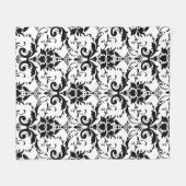 Schwarzweiss-Damast-Entwurfs-Fleecethrow-Decke Fleecedecke (Vorderseite (Horizontal))