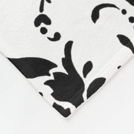 Schwarzweiss-Damast-Entwurfs-Fleecethrow-Decke Fleecedecke (Ecke)