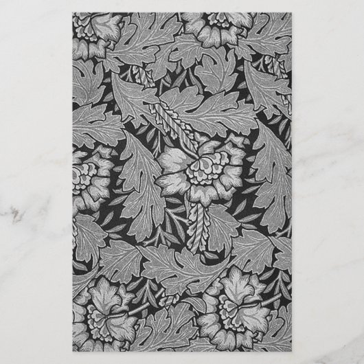 Schwarzweiss-Damast-Handwerks-Papier Briefpapier (Vorderseite)