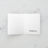 Schwarzweiss-Damast-indische Mandala danken Ihnen Dankeskarte (Innenseite)