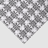 Schwarzweiss-Damast Seidenpapier (Ausschnitt)