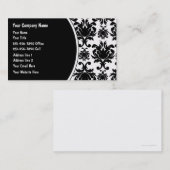 Schwarzweiss-Damast-Visitenkarten Visitenkarte (Vorne/Hinten)