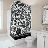 Schwarzweiss-DamastDuschvorhang Duschvorhang (Beispiel)
