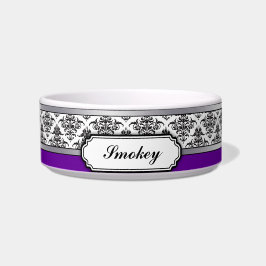 Schwarzweiss-Damasthaustierschüssel - variable Napf