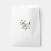 Schwarzweiß danke Typografie Geschenktütchen (Vorderseite)