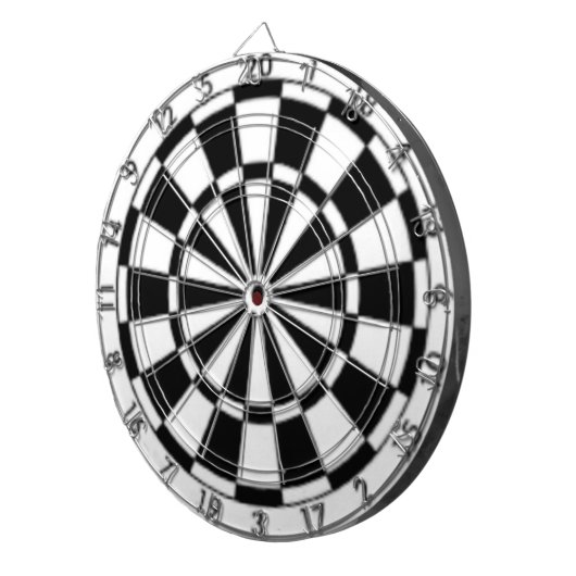 Schwarzweiß Dartscheibe (Vorderseite rechts)