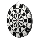 Schwarzweiß Dartscheibe (Vorderseite rechts)