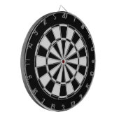Schwarzweiss Dartscheibe (Vorderseite Links)