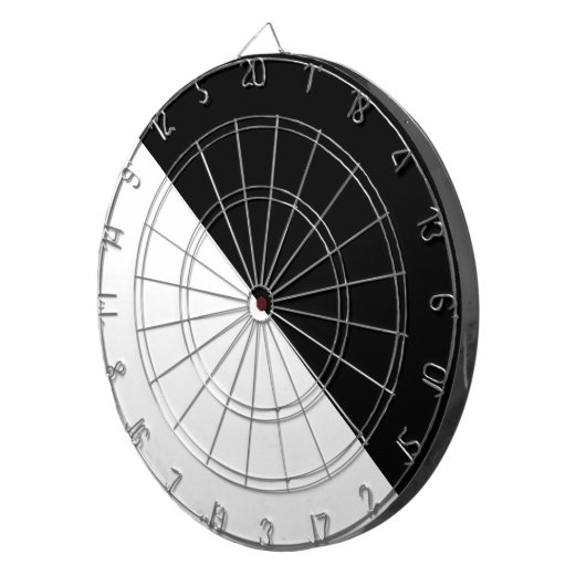 Schwarzweiss Dartscheibe (Vorderseite rechts)