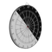 Schwarzweiss Dartscheibe (Vorderseite Links)