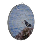 Schwarzweiss Dartscheibe (Vorderseite Links)