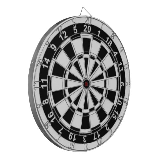 Schwarzweiß Dartscheibe (Vorderseite Links)