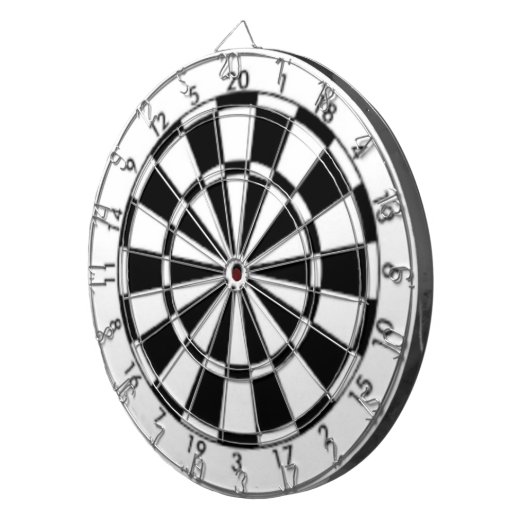 Schwarzweiß Dartscheibe (Vorderseite rechts)