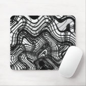 Schwarzweiss-Decke gewellt, 2016% pipe% SVP-Bilder Mousepad (Mit Mouse)