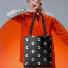 Schwarzweiß-Déco-Muster Tasche