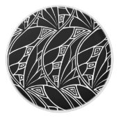 Schwarzweiss-Deko-Entwurfs-Kabinett-Griffe Keramikknauf (Vorderseite)