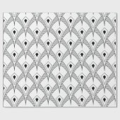 Schwarzweiß-Deko-Schnittmuster 3 Geschenkpapier (Flach)