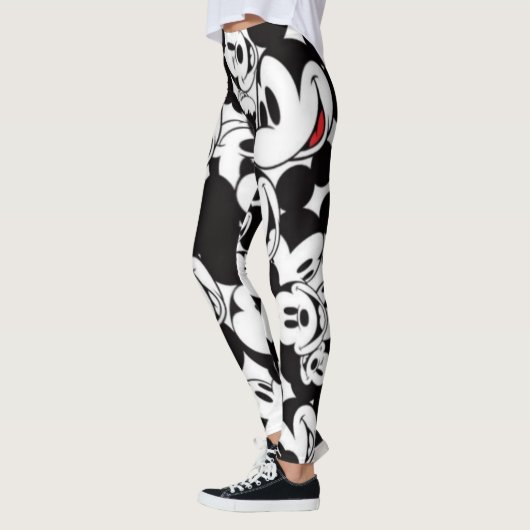Schwarzweiß-Design Leggings (Links)