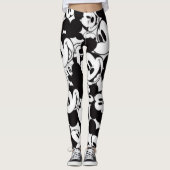 Schwarzweiß-Design Leggings (Vorderseite)