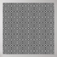 Schwarzweiß-Design. Muster der Spiralen.