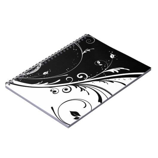 Schwarzweiß-Design Notizblock (Linke Seite)