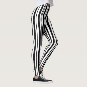 Schwarzweiss-Designerstreifen - hohe Qualität Leggings