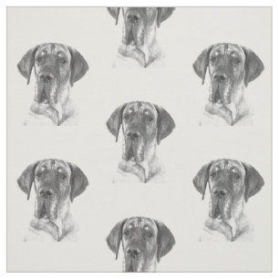 Schwarzweiss-Deutsche Dogge Stoff