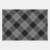 Schwarzweiß, diagonale, karierte Umhüllungspapierf Geschenkpapier Set (Vorderseite 3)