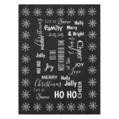 Schwarzweiß "Die schönste Zeit des Jahres" Tischdecke (Vorderseite)