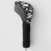 Schwarzweiss-Dinosaurier-Muster Golf Headcover (angewinkelt)