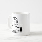 Schwarzweiss-DJ reden Abdeckung an Kaffeetasse (Vorderseite Links)