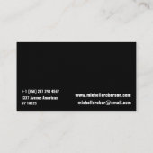 Schwarzweiß, doppelseitig visitenkarte (Rückseite)