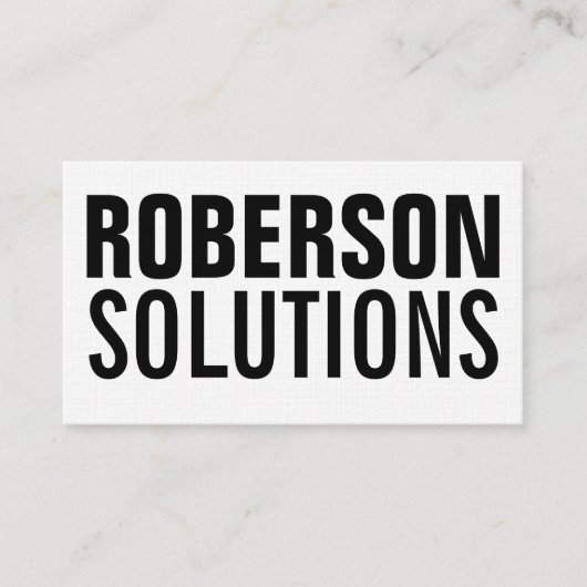 Schwarzweiß, doppelseitig visitenkarte (Vorderseite)