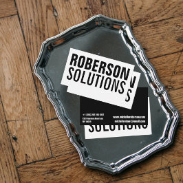 Schwarzweiß, doppelseitig visitenkarte