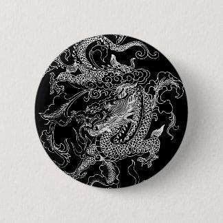 Schwarzweiß-Drache Button
