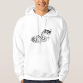 Schwarzweiss-Drache Hoodie (Vorderseite)